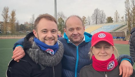 Dominykas Vaitiekūnas su mama Jolanta ir tėčiu Broniumi, Panevėžio futbolo klubo „Panevėžys“ direktoriumi