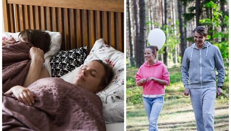 Gelminė Glemžaitė ir Martynas Nedzinskas komedijoje &bdquo;Lietuvi&scaron;ki svingeriai&ldquo;