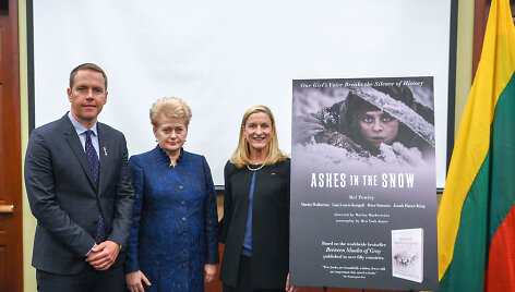Dalia Grybauskaitė dalyvavo filmo &bdquo;Tarp pilkų debesų&ldquo; pristatyme Jungtinių Valstijų Kapitolijuje