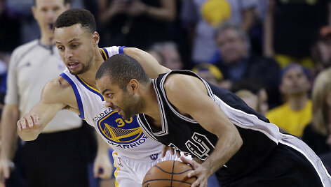Stephenas Curry ir Tony Parkeris