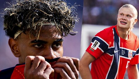 Lamine'as Yamalis ir Erlingas Haalandas laikomi vertingiausiais futbolininkais pasaulyje.