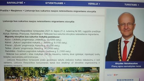 Tokį prane&scaron;imą buvo galima rasti Prienų rajono savivaldybės puslapyje