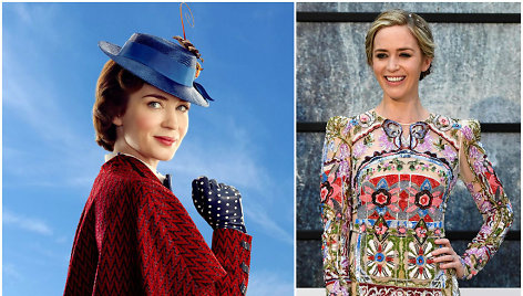 Aktorė Emily Blunt filme „Merė Popins sugrįžta“ įkūnijo legendinę auklę