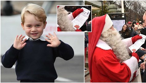 Princas Williamas Kalėdų Seneliui įteikė savo sūnaus dovanų sąrašą