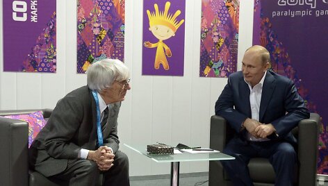 &bdquo;Formulės-1&ldquo; vadovo Bernie Ecclestone'as ir Vladimiras Putinas