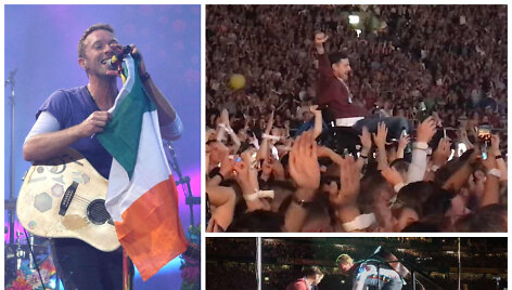Per &bdquo;Coldplay&ldquo; koncertą Dubline minia ant scenos užne&scaron;ė neįgaliojo vežimėlyje sėdintį gerbėją