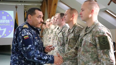 Į ES operaciją prie Somalio krantų i&scaron;vyksta 14 Lietuvos karių