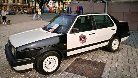 Viena pirmųjų Lietuvos policijos naudotų &bdquo;Volkswagen Jetta&ldquo;.