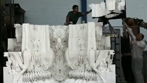 3D spausdintuvu pagaminto kambario statybos