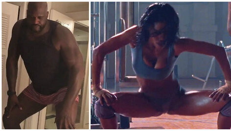 Shaquille'as O'Nealas parodijavo Teyanos Taylor &scaron;okį i&scaron; Kanye Westo vaizdo klipo