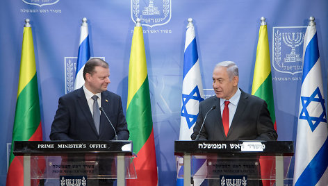 Saulius Skvernelis susitiko su Izraelio premjeru Benjaminu Netanyahu