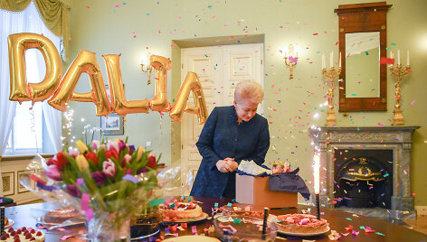 Dalia Grybauskaitė &scaron;venčia gimtadienį 