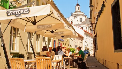 Turistai Vilniuje