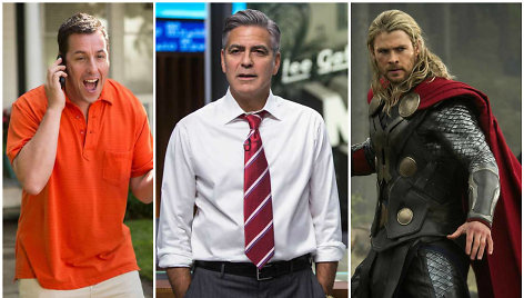 Adamas Sandleris, George'as Clooney ir Chrisas Hemsworthas 