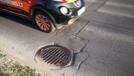 Pilaitės prospekto asfalto danga