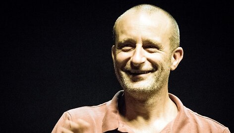 Spektaklio &bdquo;Durys&ldquo; repeticija. Jo Stromgren