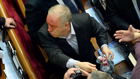 Deputatų mu&scaron;tynės Ukrainos parlamente 