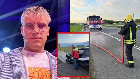 Lukas Karalius pateko į avariją