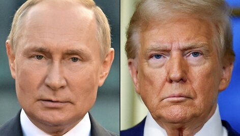 Vladimiras Putinas ir Donaldas Trumpas / ILYA PITALEV SARAH MEYSSONNIER / AFP