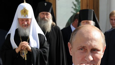 Vladimiras Putinas su Rusijos stačiatikių bažnyčios atstovais