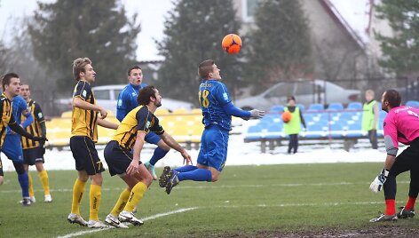 VIDEO kadras: Kruoja 2:2 Trakai: įvarčiai (XXXV turas; 2014-11-22)
