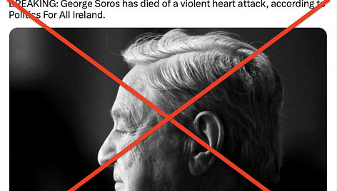 Žinia, kad George'as Sorosas mirė nuo širdies smūgio, yra melas