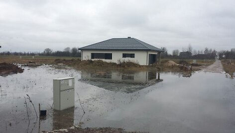 Paskendusi Sodų gatvė Al&scaron;ėnų seniūnijoje