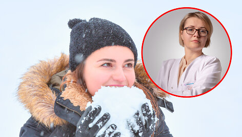 &Scaron;eimos gydytoja Natalija Vaicekauskienė perspėja dėl sniego valgymo