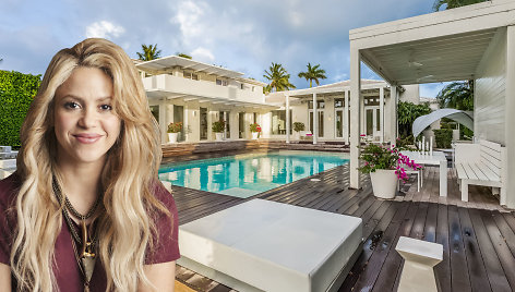 Shakira už 11,6 mln. parduoda vilą Majamyje