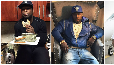 Pagyrūni&scaron;kos reperio 50 Cent nuotraukos
