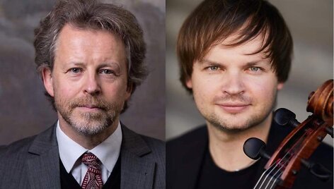 Violončelininkas Glebas Py&scaron;niakas ir pianistas Rokas Zubovas