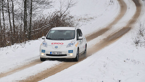 &bdquo;Nissan LEAF&ldquo; žiemą