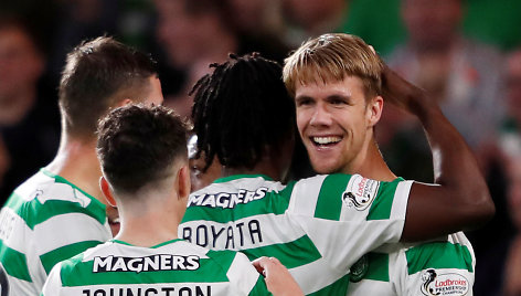 Glazgo „Celtic“ futbolininkai namie įveikė Marijampolės „Sūduvą“.