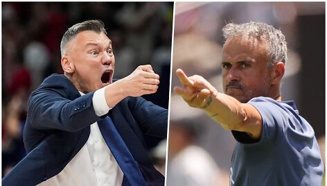 &Scaron;arūnas Jasikevičius ir Luisas Enrique