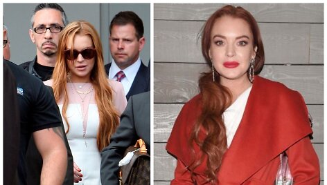 Lindsay Lohan (2013 metais keliaujanti į teismą ir dabar)