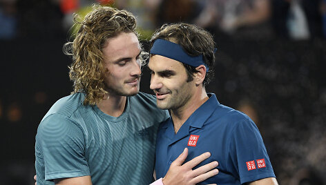 Stefanos Tsitsipas ir Rogeris Federeris