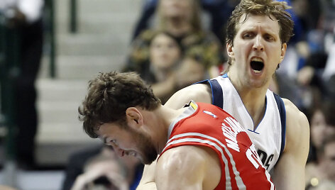 Donatas Motiejūnas ir Dirkas Nowitzkis