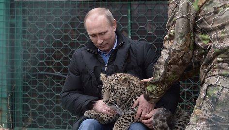 Vladimiras Putinas su leopardu