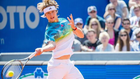 &bdquo;BMW Open&ldquo; pusfinalis: Alexanderis Zverevas &ndash; Dominicas Thiemas