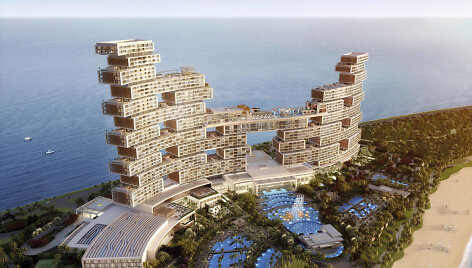 Dubajuje ant dirbtinės salos projektuojami prabangūs &bdquo;Atlantis&ldquo; apartamentai