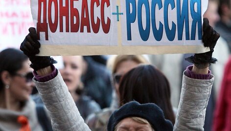 Donecke protestuotojai kvietė sugrįžti V.Janukovyčių