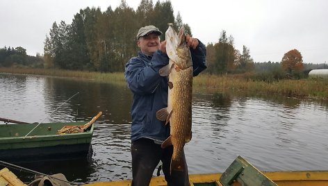 Babrungo upėje žvejys vardu Igoris pagavo didžiausią 2016 m. laimikį – lydeką, kuri svėrė virš 8 kg