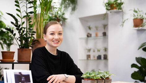 Kavinės &bdquo;Gėlės ir kava&ldquo; &scaron;eimininkė Dovilė