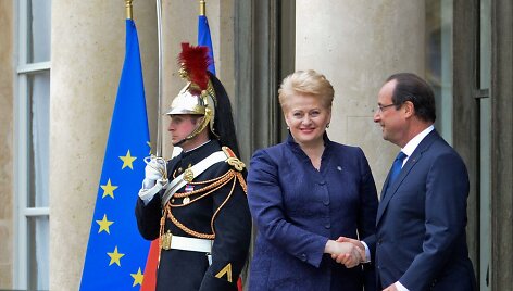 Dalia Grybauskaitė ir Fran&ccedil;ois Hollande
