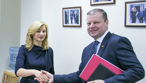 Rita Tama&scaron;unienė ir Saulius Skvernelis