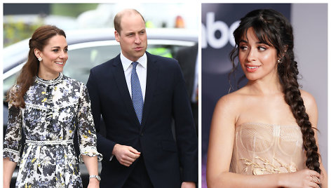 Kembridžo hercogienė Kate Middleton, princas Williamas, dainininkė Camila Cabello