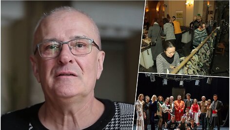 Teatro vadovas Andrij Maciak ir teatro trupė