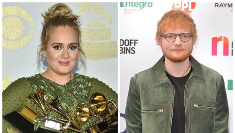 Dainininkai Adele ir Edas Sheeranas