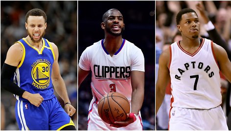 Stephenas Curry, Chrisas Paulas ir Kyle'as Lowry