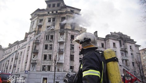 Rusijos atakos padariniai Kyjive